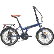 Resim Carraro Flexi 121D Mekanik Disk Katlanır Bisiklet 21 Vites Navy Mavi 