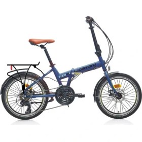 Resim Carraro Flexi 121D Mekanik Disk Katlanır Bisiklet 21 Vites Navy Mavi 