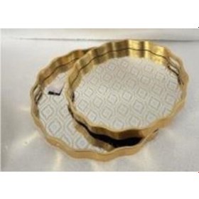 Resim Roy Kıng Amy 2 Li Yuvarlak Tepsi 39 4 Ve 34 4 