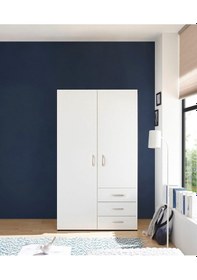 Resim Akasya Giyinme Dolabı - Çok Amaçlı Dolap - Gardırop 100 Cm-2 Kapaklı-3 Çekmeceli 