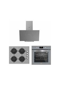 Resim Silverline BO6502S02 - CS5700E6S01 - 3481 FLAM Gri Cam Ankastre Set 