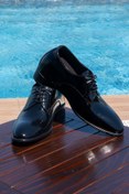 Resim Elevold El Yapımı Aksesuarlı Oxford Rugan 7 Cm Boy Uzatan Gizli Topuk Erkek Ayakkabı Damatlık Kundura 