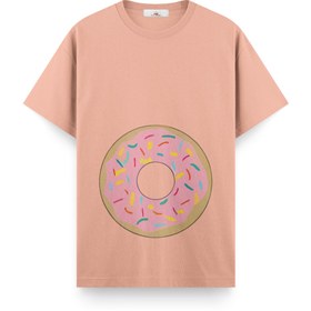 Resim Donut Girl - Hamile Regular Tshirt - Somon / S / Regular 