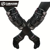 Resim CUIRASSIER Motosiklet Dirsek Koruyucuları - Yüksek Görünürlüklü Reflektörlü Gece Sürüş Pedleri, Ayarlanabilir Kayış, Darbeye Dayanıklı Diz & Dirsek Koruyucuları Motosiklet, ATV için, Şık Koruyucu Ekipman, Dayanıklı Koruyucu Ekipman 