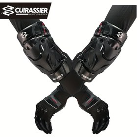 Resim CUIRASSIER Motosiklet Dirsek Koruyucuları - Yüksek Görünürlüklü Reflektörlü Gece Sürüş Pedleri, Ayarlanabilir Kayış, Darbeye Dayanıklı Diz & Dirsek Koruyucuları Motosiklet, ATV için, Şık Koruyucu Ekipman, Dayanıklı Koruyucu Ekipman 