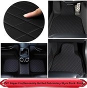 Resim Honeybeeshop Byd Qin Pro 2018-2020 Elmas Izgara Siyah Zemin Matı 5li Set Dayanıklı Kokusuz 