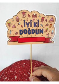 Resim 30 Adet Karton Iyi Ki Doğdun Isim Yazılabilir Konuşma Kartı 20 Cm-kişiye Özel Doğum Günü El Pankartı 