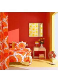 Resim Tek Kişilik Nevresim Seti, Turuncu, 150x200/50x60 Cm 160 x 215 