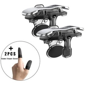 Resim 1 Çift Kapak-pubg Mobil Oyun Denetleyicisi Gamepad Tetik Amaç Düğmesi Ekleyin L1 R1 Shooter Joystick Farklı Model 