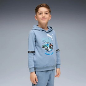 Resim Puma X HOT WHEELS Graphic Mavi Unisex Çocuk Sweatshirt 