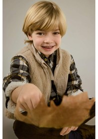 Resim Defacto Erkek Bebek Fermuarlı Pelüş Yelek G1129a525wnbg286 Bej-bg286 