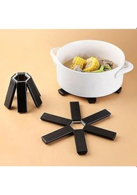 Resim 2 Adet Nihale Katlanabilir Isıya Dayanıklı Tencere Caydanlık Nihalesi Siyah 