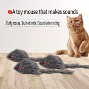 Resim 2/3/4/5/6/12 adet 3D Simülasyon Gri Peluş Fare ve Kedi Oyuncakları, Ev, Ofis vb. için Harika Sahte Fare Şakası, Batarya Olmadan Kullanılabilir, Şakacı Aletler, Kedi Oyuncakları 