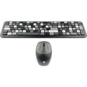 Resim Hunter Series Xt Retro Kablosuz Klavye ve Mouse Seti 