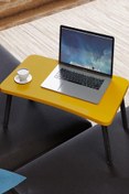 Resim LiderGlobal . Laptop Sehpası Katlanabilir Yatak Koltuk Üstü Kahvaltı Bilgisayar Sehpası (Sarı) 