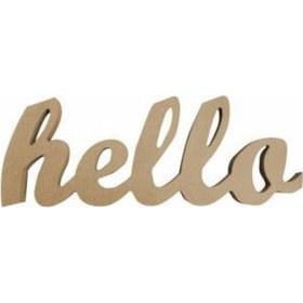 Resim Hello Ahşap Obje 40X15 18 Mm K-310 