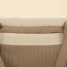 Resim Bebek Bakım Çantası - Taş Örgü - Krem Muslin 