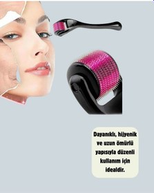 Resim Titanyum Dermaroller 540 İğne Cilt Onarım Ve Kolajen Üretim Desteği 