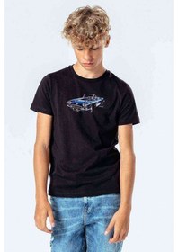 Resim Free Old Car Baskılı Unisex Çocuk Siyah T-Shirt 