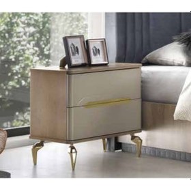 Resim Aby Antrasit - Meşe - Gold Hazal Komidin Antrasit Meşe 