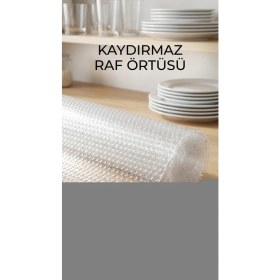 Resim Datatek Kaydırmaz Şeffaf Pvc Raflık Çekmece Örtüsü 45X300 cm Dolap Içi Koruyucu 