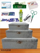 Resim Sonem Çeyiz Çeyiz Sandığı Damat Bavul Kozmetik Makyaj Çanta 3lü 1200 