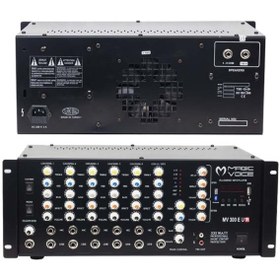 Resim MagicVoice DXT MAGICVOICE MV 300EU TR 300 WATT 6 MİK. GİRİŞLİ USB BT TRAFOLU MIXER KÜP ANFİ 