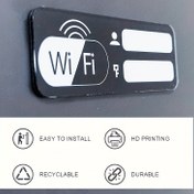 Resim Akrilik WiFi İşareti - "Ağ Tohumu Dikti" Kapı Plakası, Kolay Kurulum, Matkap Gerektirmez, Su Geçirmez ve Dayanıklı, İşletmeler ve Ev Kullanımı İçin İdeal, Ev Wi-Fi Kurulumu | Şık Siyah İşaret | Kendinden Yapışkanlı Kurulum 