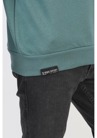 Resim Fermuarlı Respect Baskılı Siyah Erkek Çocuk Sweatshirt-90844 Yeşil 