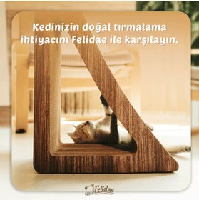 Resim Saule Oluklu Mukavva, Kedi Tırmalama Kanepesi - Dikey Tırmalama / (39X59X24CM) Large - CS7 DW 