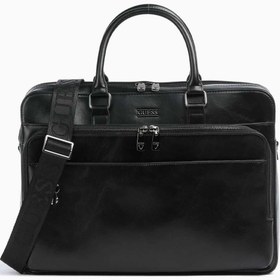 Resim Guess Boston Erkek Büyük Boy Evrak Çantası Black - Black / STD 