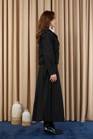 Resim Loreen Kadın Apoletli Kısa Trençkot - 20701CKT - BLACK 