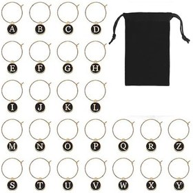 Resim 26 Adet Şarap Kadehi Süsü Etiketleri Şarap Kadehi İşaretleyicileri 