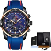 Resim Hanyang Blakc Gül Mavi Relogio Masculino Lıge Erkek Saatler Top Marka Lüks Askeri Spor Izle Erkekler Su Geçirmez Aydınlık Kol Saati Analog Kuvars Izle (Yurt Dışından) 