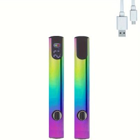 Resim 1pc Paslanmaz Çelik Lehimleme Demir Kalem Seti, 510 Renk Mini Dijital Ekran, Ayarlanabilir Voltaj, USB-C Hızlı Şarj, Şarj Edilebilir 400mAh Batarya, Taşınabilir Tasarım DIY Elektronik Onarım İçin - Uç Dahil Değil 