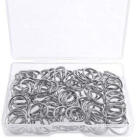 Resim 100 Adet Bölünmüş Halka, Küçük Anahtarlıklar Toplu Bölünmüş Anahtarlık Halkaları DIY El Sanatları Metal Demir Alaşım Anahtarlık Bağlantı Parçaları (12mm) 