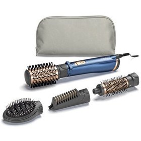 Resim BaByliss StylePro 1000W 200 Derece 4 Başlıklı Hava Üflemeli Döner Başlıklı Saç Şekillendirici Seti AS965E 