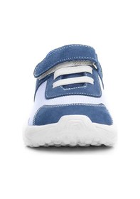 Resim Rakerplus Barefoot Hakiki Deri Krem Lacivert Cırt Cırtlı Çocuk Spor Ayakkabı Krem 