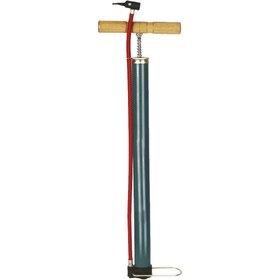 Resim ECOLE Pratik Pompa-Ecole Ahşap Saplı Metal Gövde(50 cm) Şişirme Pompası (Uzun Boy Demir Gövde) 
