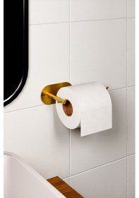 Resim Zift Unique Ömür Boyu Paslanmaz Çelik Gold Tuvalet Kağıdı Askısı , Yapışkanlı Wc Kağıdı Asacağı , Wc Askılık Diğer 