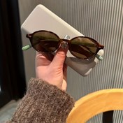 Resim Retro Yuvarlak Moda Gözlükleri - Tr90 Çerçeveli Trend Klasik Tonlar, Yansıtıcı PC Lensler, Erkek ve Kadınlar için Moda Aksesuarı, Moda Gözlüğü | Dekoratif Vurgular | Yansıtmaz Lensler 