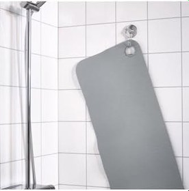 Resim Ikea Valvattnet Koyu Gri 33X84 Cm Vantuzlu Banyo Duş Küvet Kaydırmazı Paspası, Koyu Gri 