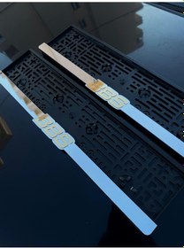 Resim Bbs Silver Plakalık 2'li Oto Araba Aksesuar 