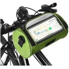 Resim Pazly Yeşil Mufunye Bisiklet Gidon Çantası, 21x11 Cm, Çıkarılabilir Omuz Askılı, Cep Telefonu Tutuculu Saklama Çantası Yeşil 