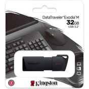 Resim 32 GB USB3.2 KINGSTON DATA TRAVELER EXODIA M SIYAH (DTXM/32GB) Oem