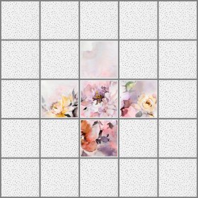 Resim Gök Panel 60X60 LED Panel Aydınlatma Desenli 3x3 5 Li Grup Özel Seri 46511465SA 
