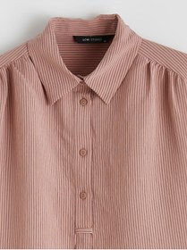 Resim LC Waikiki Pembe Modal Karışımlı Oversize Kadın Gömlek Tunik 