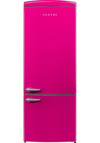Resim Vestel Retro NFK52111 Pembe 471 LT No-Frost Buzdolabı 