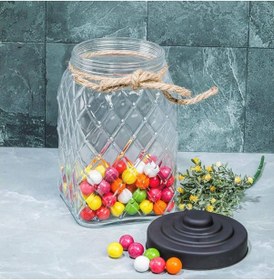 Resim Cooker Cam Kavanoz Nostalji Siyah 25 Cm Ckr2732 