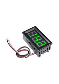 Resim 0.56 inç 0-100v 3 Kablolu DC Yeşil Voltmetre 